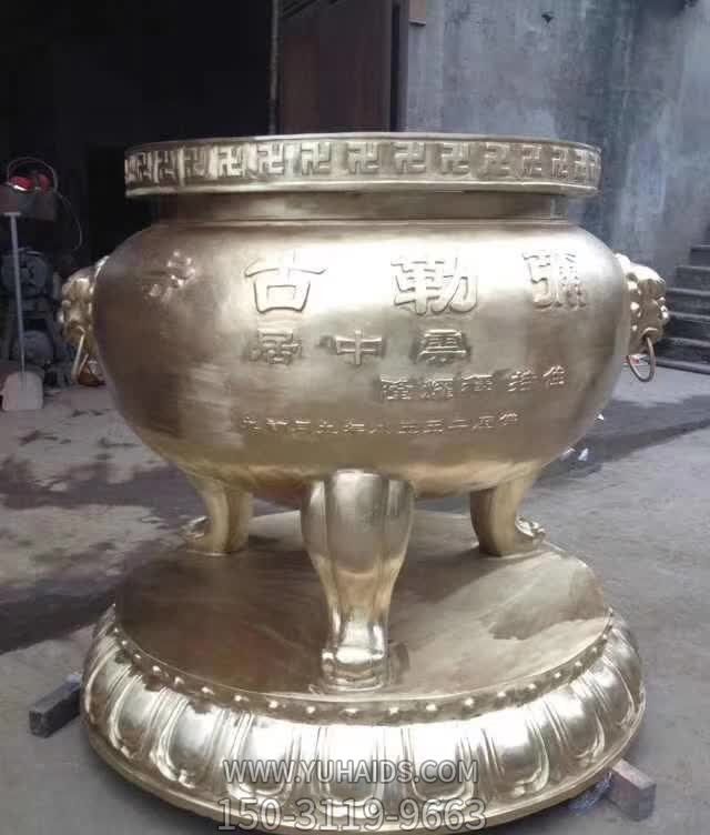 寺廟庭院不銹鋼噴漆創(chuàng )意鼎雕塑