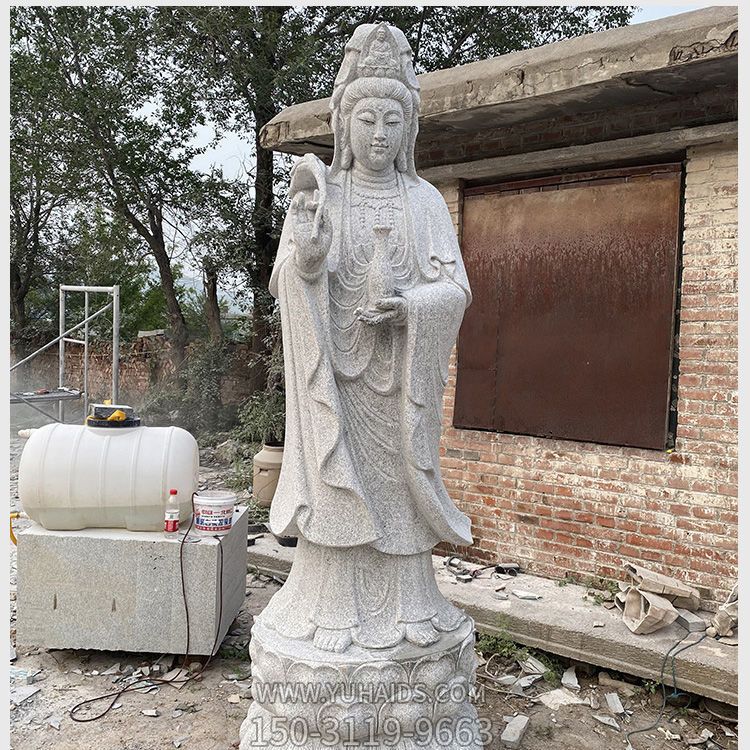 石雕觀(guān)音，花崗巖石材精雕佛像雕塑