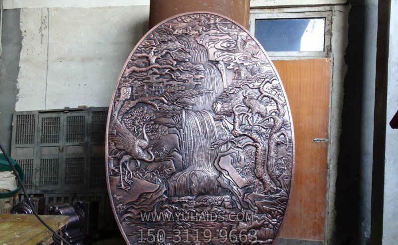 庭院銅雕浮雕創(chuàng )意鶴雕塑