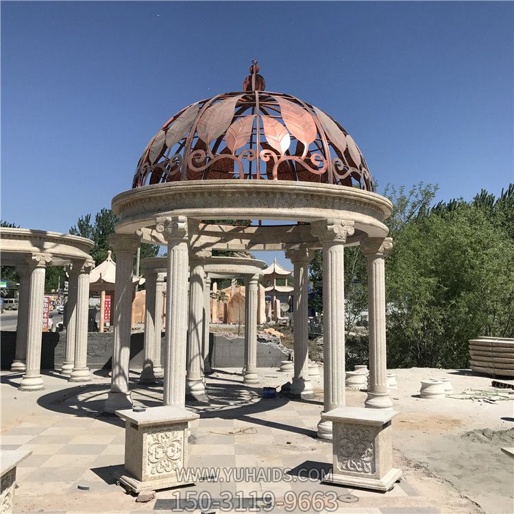 歐式羅馬柱鐵藝樹(shù)葉圓頂別墅花園北方?jīng)鐾さ袼?>
                                <h2>歐式羅馬柱鐵藝樹(shù)葉圓頂別墅花園北方?jīng)鐾さ袼?參數說(shuō)明</h2>
                                                                        <table>
                                      <tr>
                                        <th>產(chǎn)品標題</th>
                                        <td>歐式羅馬柱鐵藝樹(shù)葉圓頂別墅花園北方?jīng)鐾さ袼?/td>
                                      </tr>
                                      <tr>
                                        <th>發(fā)布時(shí)間</th>
                                        <td>2023-06-07 10:40</td>
                                      </tr>
                                      <tr>
                                        <th>價(jià)格</th>
                                        <td><span>電話(huà)咨詢(xún)</td>
                                      </tr>
                                                                              <tr>
                                          <th>雕刻內容</th>
                                          <td>涼亭、馬</td>
                                        </tr>
                                                                          </table>
                                <h2>歐式羅馬柱鐵藝樹(shù)葉圓頂別墅花園北方?jīng)鐾さ袼?詳細說(shuō)明</h2>
                                <p>玉海雕塑是一家綜合性的雕塑公司，擁有多款歐式羅馬柱鐵藝樹(shù)葉圓頂別墅花園北方?jīng)鐾さ袼苣Ｐ?，可加工定制多種歐式羅馬柱鐵藝樹(shù)葉圓頂別墅花園北方?jīng)鐾さ袼?，支持材質(zhì)、樣式、風(fēng)格、尺寸大小等方面的調整修改定制。我們所加工制作的歐式羅馬柱鐵藝樹(shù)葉圓頂別墅花園北方?jīng)鐾さ袼苜|(zhì)優(yōu)價(jià)廉，遍布全國多個(gè)省市地區，想要了解更多案例圖片，請電話(huà)或微信咨詢(xún)。材質(zhì)、大小、樣式等都可以按需定制，還可根據您提供給的歐式羅馬柱鐵藝樹(shù)葉圓頂別墅花園北方?jīng)鐾さ袼軜訄D進(jìn)行制作！如有相關(guān)需求，歡迎致電（微信同號）：<span>150-3119-9663</span></p>
                                                                <div   class=