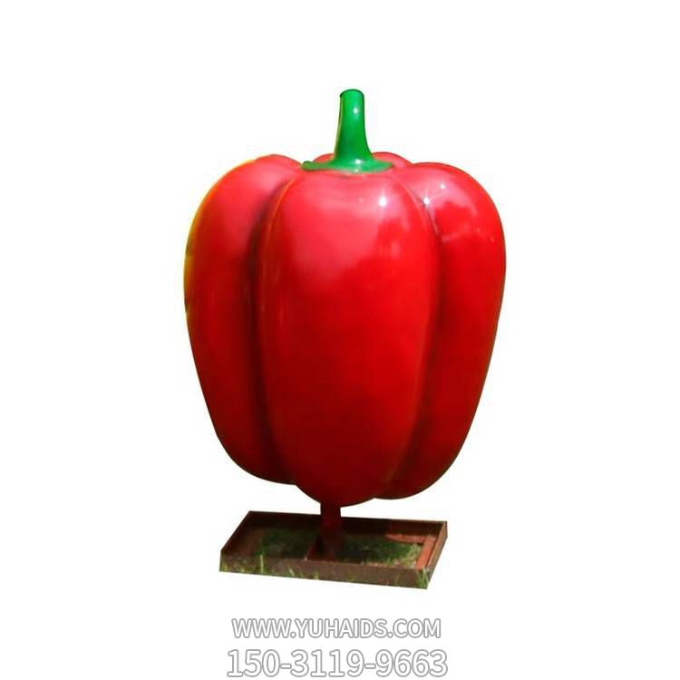 紅辣椒，玻璃鋼仿真蔬菜雕塑