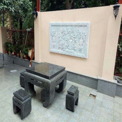  庭院別墅石凳 園林景觀(guān)石桌戶(hù)外擺件