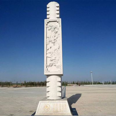 戶(hù)外廣場(chǎng)大型浮雕文化柱雕塑