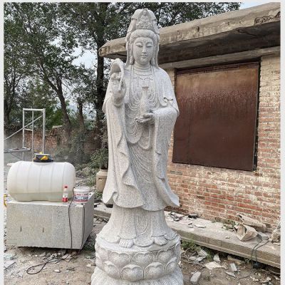 石雕觀(guān)音，花崗巖石材精雕佛像