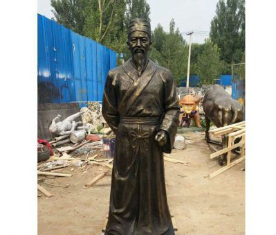 廣場(chǎng)玻璃鋼仿銅彩繪蜀漢開(kāi)國皇帝劉備人物雕塑