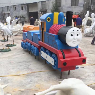 商場(chǎng)游樂(lè )園玻璃鋼托馬斯小火車(chē)雕塑