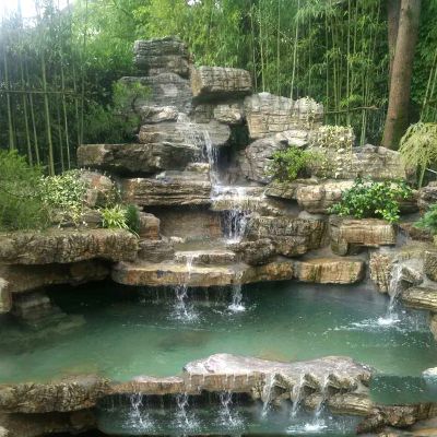 中式庭院假山流水景觀(guān)