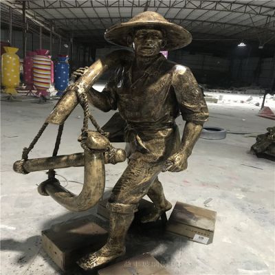 銅雕園林戶(hù)外人物景觀(guān)擺件