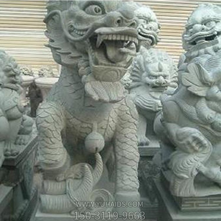 大理石石雕浮雕創(chuàng  )意獅子雕塑