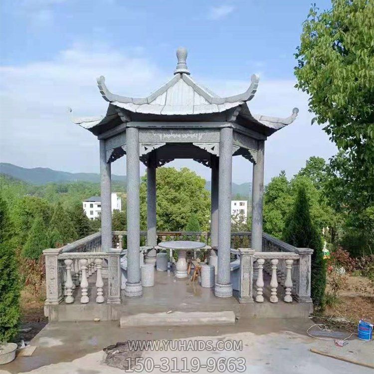 戶(hù)外公園大理石石雕園林涼亭雕塑