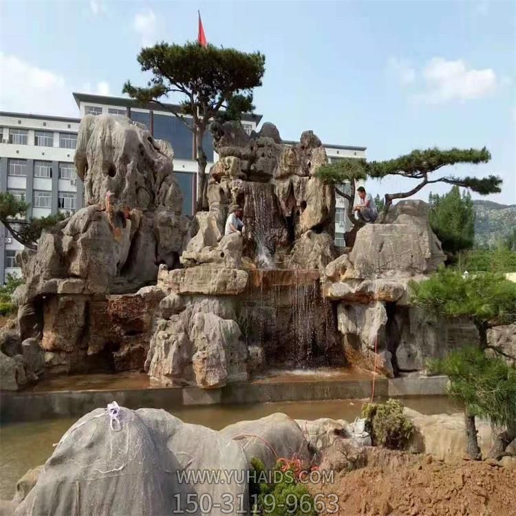 企業(yè)園林裝飾雪浪石切片景觀(guān)枯山水假山石雕塑