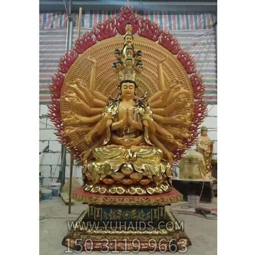 園林寺廟大型銅雕千手觀(guān)音雕塑