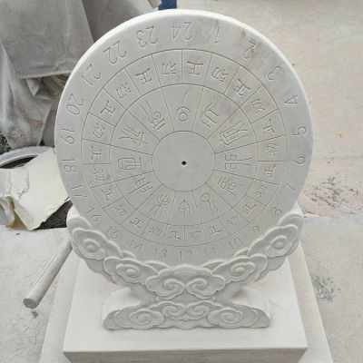 大理石石雕戶(hù)外古代計時(shí)器日晷雕塑