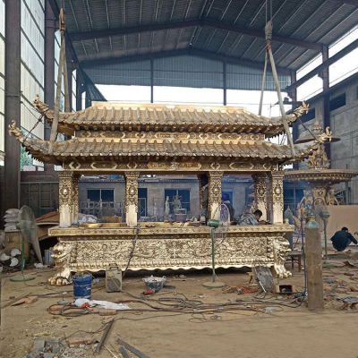 純銅大香爐，寺廟大型焚香爐