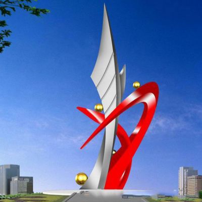 廣場(chǎng)大型不銹鋼標志標識雕塑