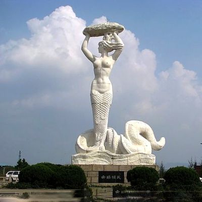 景區園林創(chuàng  )世神女?huà)z補天大理石雕雕塑