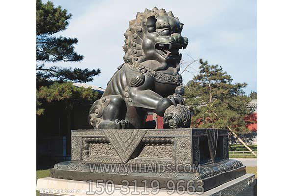 獅子雕塑-公園景區戶(hù)外大型仿真動(dòng)物青石石雕獅子雕塑