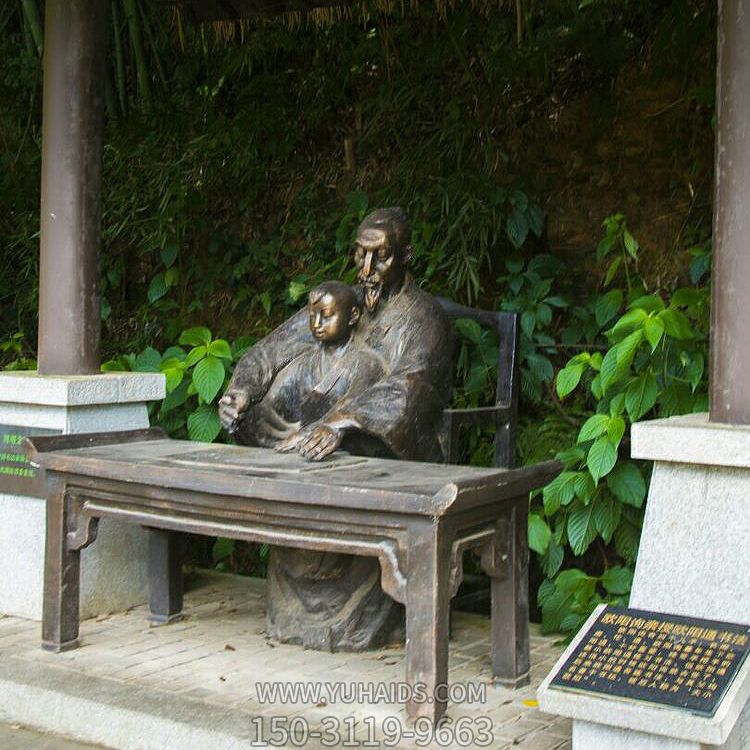 景區歷史名人荊軻歐陽(yáng)詢(xún)親授書(shū)法玻璃鋼仿雕塑