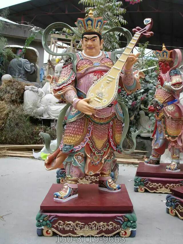 玻璃鋼彩繪大型神話(huà)人物景觀(guān)天王雕塑