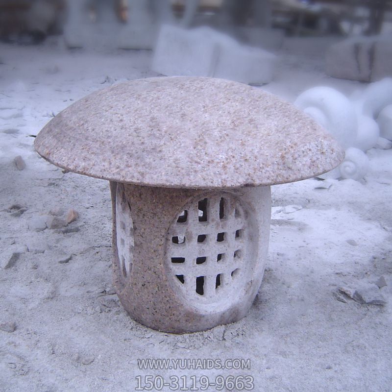 石燈籠寺廟花崗巖戶(hù)外草坪地燈雕刻擺件雕塑