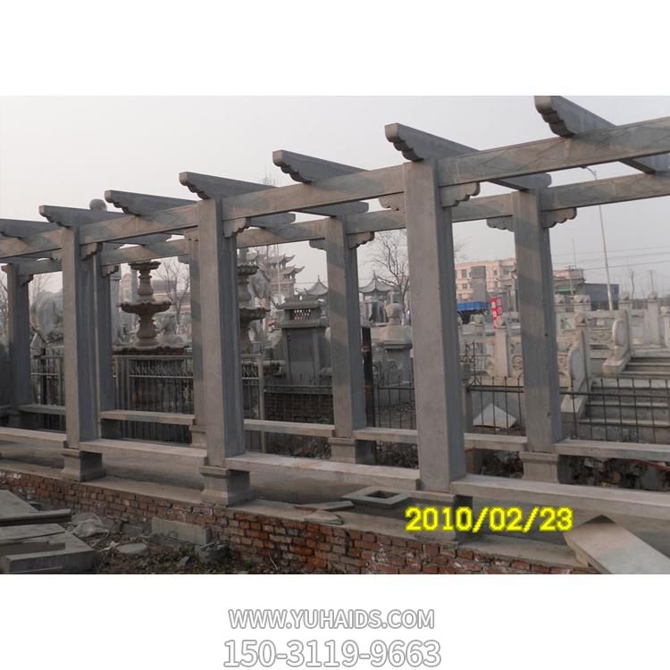 園林景觀(guān)石雕大型休息長(cháng)廊雕塑