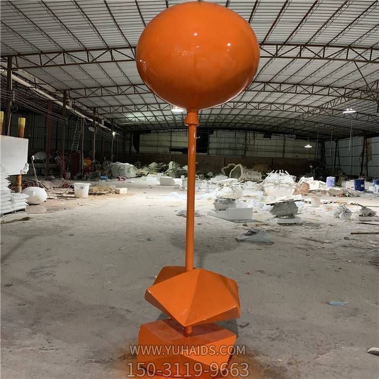商場(chǎng)擺放玻璃鋼噴漆抽象氣球景觀(guān)雕塑
