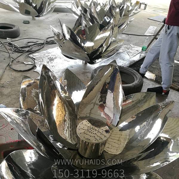 戶(hù)外噴泉不銹鋼鏡面水景雕塑