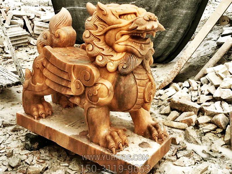 公園廣場(chǎng)創(chuàng  )意石雕神獸貔貅雕塑