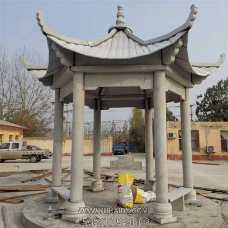 大理石石雕戶(hù)外園林大型涼亭雕塑擺件