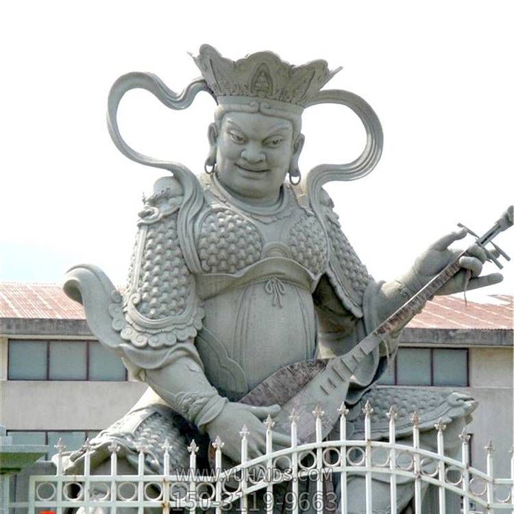 寺廟大型砂石石雕園林佛像景觀(guān)四大天王雕塑