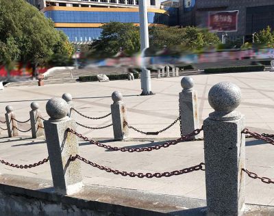 公園廣場(chǎng)簡(jiǎn)易鏈條護欄擺件