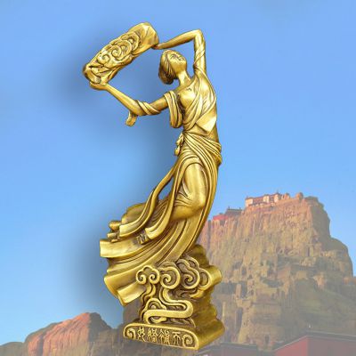 中國上古傳說(shuō)“女?huà)z補天”鑄銅雕塑
