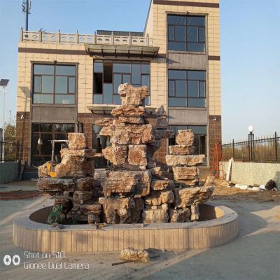公司工廠(chǎng)水景噴泉假山
