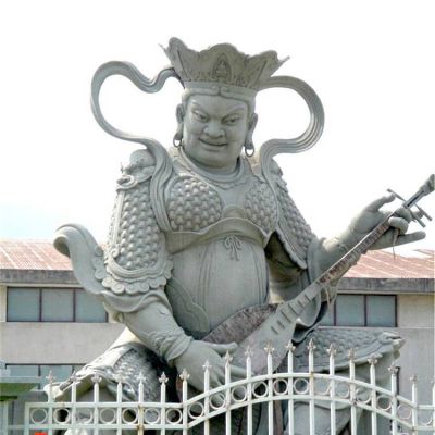 寺廟大型砂石石雕園林佛像景觀(guān)四大天王雕塑