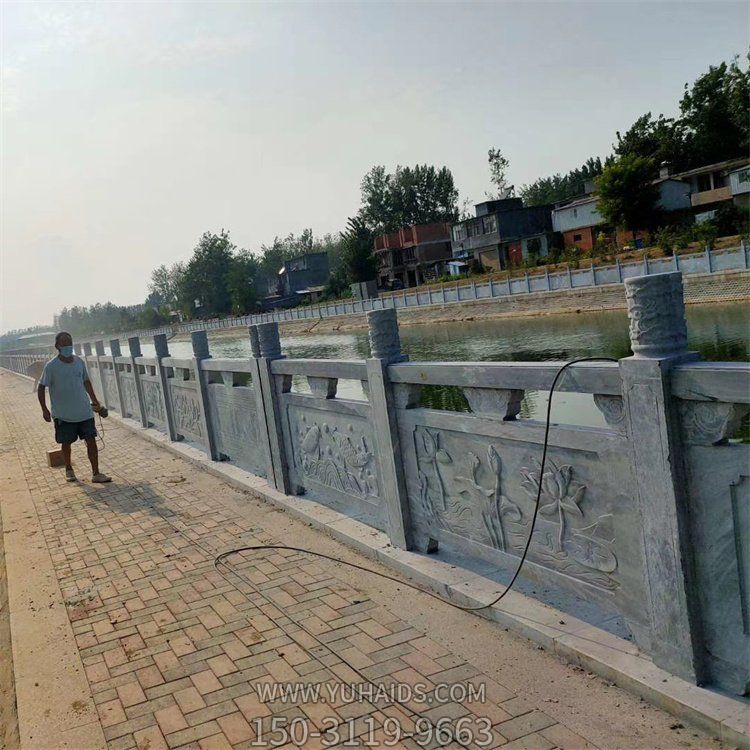 戶(hù)外河道大理石石雕戶(hù)外園林景觀(guān)欄桿欄板雕塑