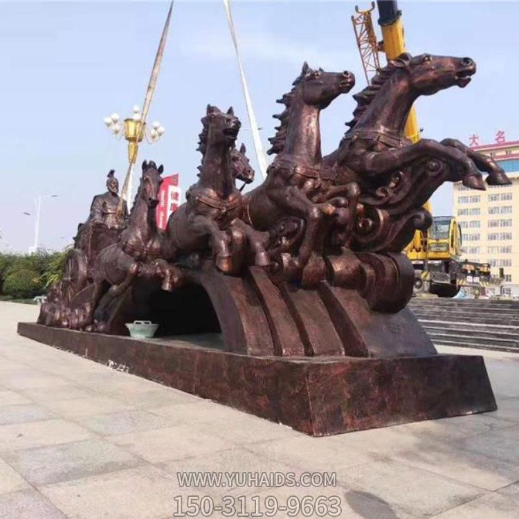 大型馬車(chē)雕塑，廣場(chǎng)馬拉車(chē)景觀(guān)雕塑