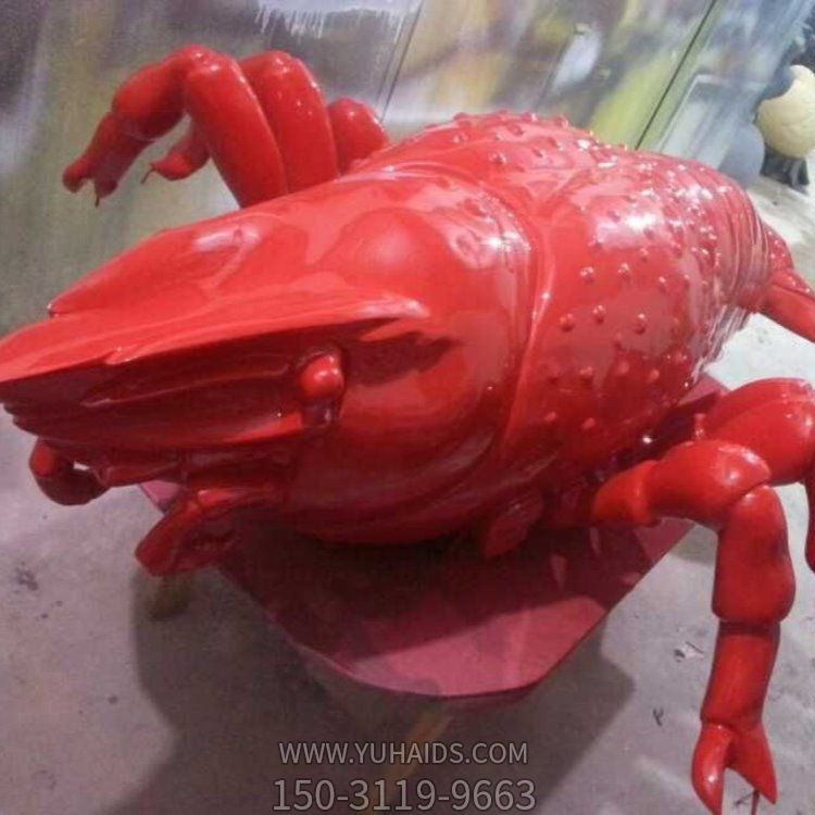 飯店酒店門(mén)口大型裝飾品小龍蝦雕塑