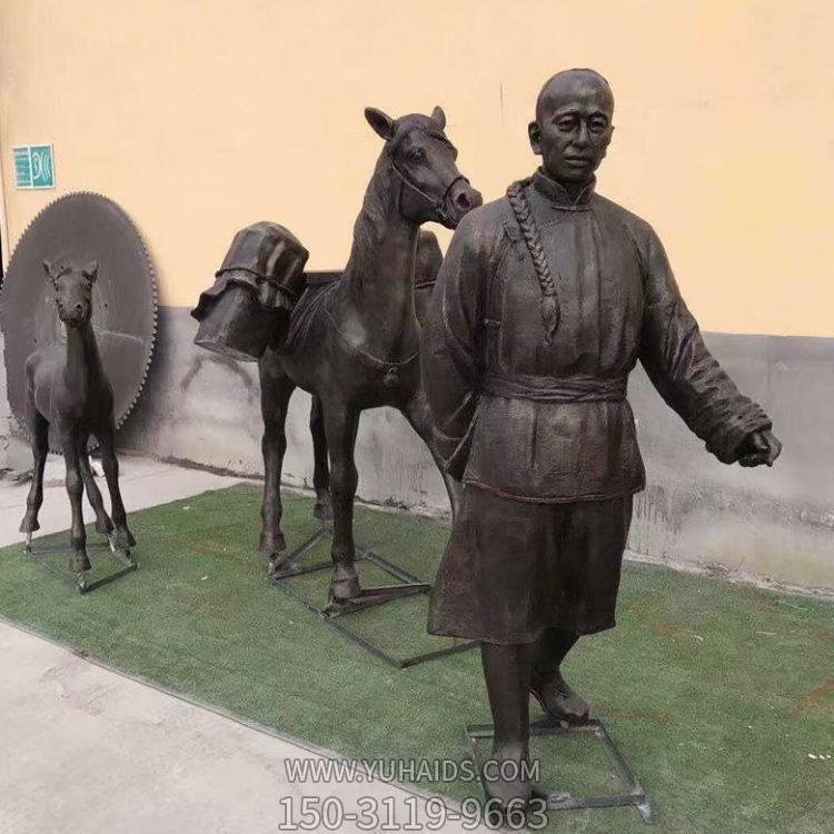 商業(yè)街鑄銅人物 戶(hù)外庭院民俗人物擺件 城市園林景觀(guān)雕塑