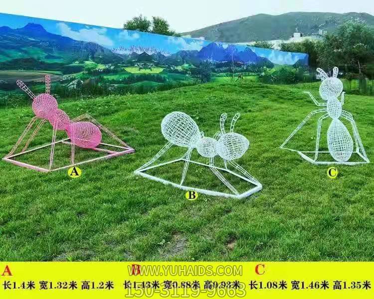 金屬鐵藝不銹鋼鏤空創(chuàng  )意螞蟻景觀(guān)擺件雕塑
