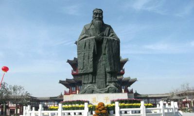大型城市景觀(guān)思想家孔子青銅雕像