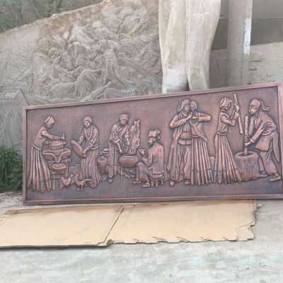 庭院室內大型銅雕浮雕壁畫(huà)雕塑
