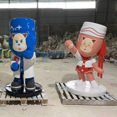 創(chuàng  )意玻璃鋼卡通吉祥物公仔雕塑