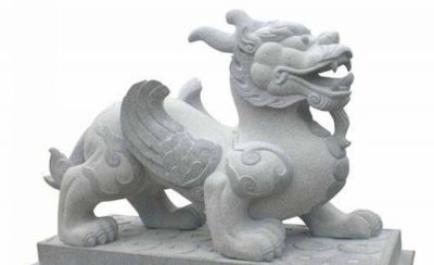 寺廟景觀(guān)漢白玉石雕貔貅雕塑