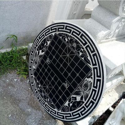 青石石桌，帶象棋棋盤(pán)傳統圖案石桌子