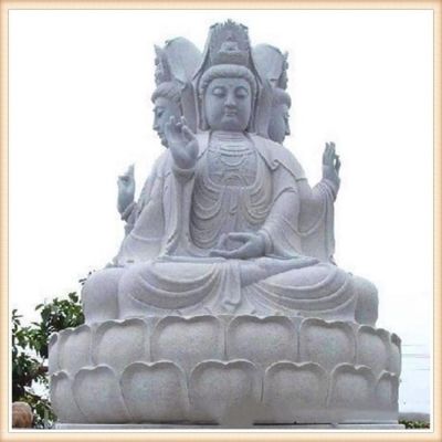 景區大型大理石石雕三面滴水觀(guān)音