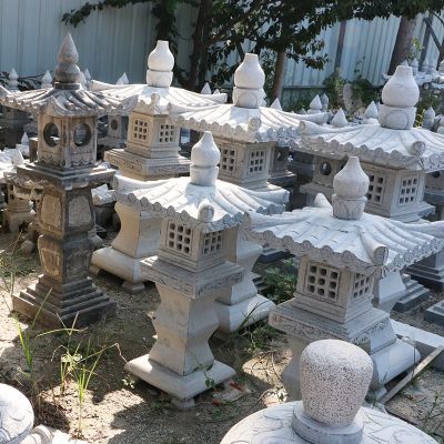 庭院花園戶(hù)外中式造景青石仿古草坪景觀(guān)石燈籠