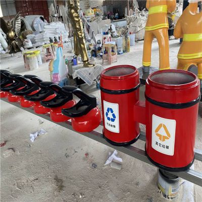 玻璃鋼創(chuàng  )意滅火器垃圾桶雕塑