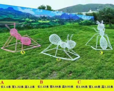 金屬鐵藝不銹鋼鏤空創(chuàng  )意螞蟻景觀(guān)擺件