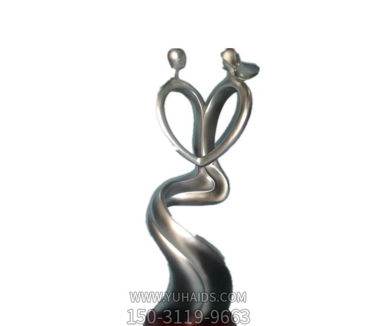 愛(ài)心雕塑--廣場(chǎng)不銹鋼情侶創(chuàng )意抽象愛(ài)心雕塑
