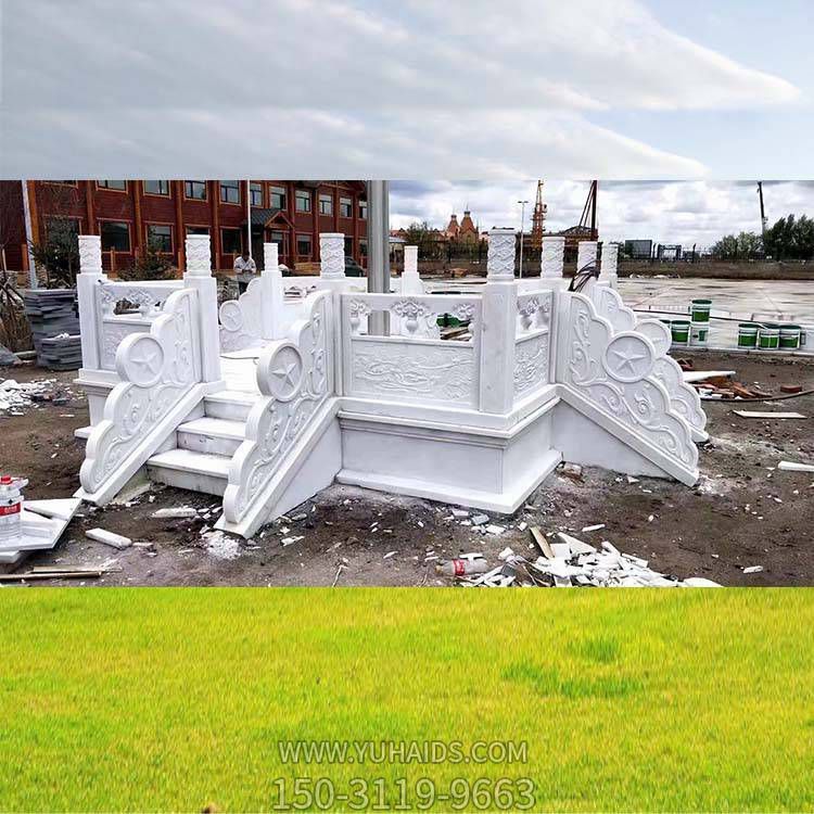 石欄桿廠(chǎng)家古建寺廟石欄板 玉石欄板欄桿河道景觀(guān)橋圍欄雕塑